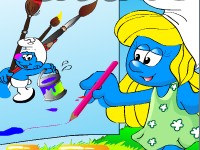 play Color The Smurfs