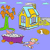 play Child And Farm Animals Coloring