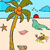 play Seal In The Beach Coloring