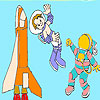 play Cute Astronauts Coloring