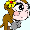 Color The Monkey With Flower