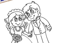 play Wedding Couple Coloring