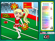 play Pom Pom Cheerleader Coloring