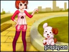 play Cute Girl And Puppy