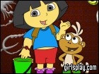 play Dora Online Coloring Page