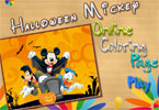 play Halloween Mickey Coloring Page