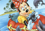 play Minnie With Dolphin Online Coloring Page
