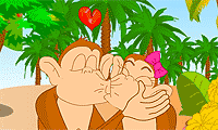 play Cute Monkey Kissing
