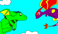 play Dragon Battle Coloring