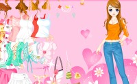 play Pink Hearts Dressup 2