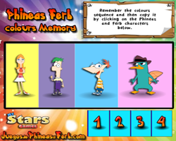 play Phineas Ferb Colours Memory