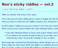 play Nao'S Sticky Riddles Vol. 2