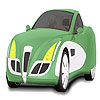 play Green Fabulous Car Coloring