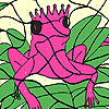 play Alone Pink Frog Coloring