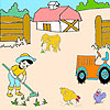 Farmer Boy And Animals Coloring