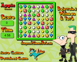 play Bejeweled Phineas & Ferb