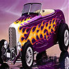 play Violet Fire Car Slide Puzzle