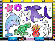 play Sea Animals Online Coloring
