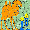 play Alone Camel In The Desert Coloring
