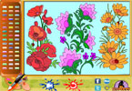 play Blooming Flowers Online Coloring Page
