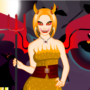 play Halloween Devil Girl Dressup