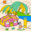 play Hawaiian Girl And Birds Coloring