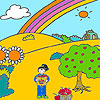 play Jenny At The Apple Garden Coloring
