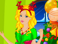 play Barbie Elf Party Dress Up