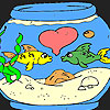 play Cute Fishes In The Aquarium Coloring
