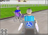 play 3D Wheelchair Race