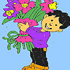 play Florist Boy Coloring
