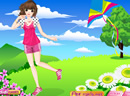play Spring Girl Flying Kite