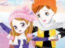 play Skating Cute Couple Dress Up