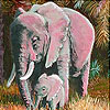 play Red Tired Elephants Slide Puzzle
