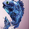 play Joyful Blue Fish Slide Puzzle