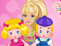 play Barbie Twins Babysitter