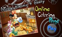 play Mickey Donald And Goofy Online Coloring