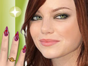 play Emma Stone Nail Salon Kissing