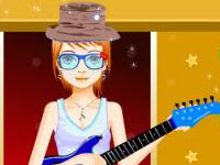 play Cute Guitar Girl Dressup