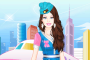 Barbie Flight Attendant Dress Up game