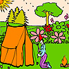 play Camp In The Woods Coloring
