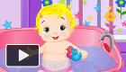 play Cute Baby In The Bath