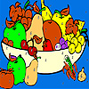 play Fresh Fruits In The Basket Coloring