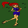 play Saxophonist Girl Coloring
