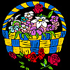 Roses In Flowerpot Coloring