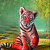 play Alone Cub In Forest Slide Puzzle