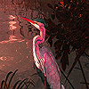 play Pink Heron In The Lake Slide Puzzle