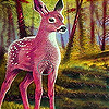 Pink Deer In The Woods Slide Puzzle