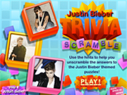play Justin Bieber Trivia Scramble