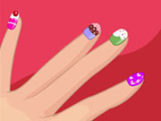 play Sweet Cupcake Nail Design